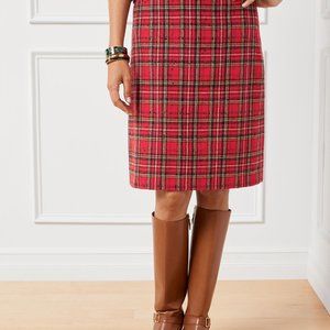 Talbots Red Tartan New Skirt